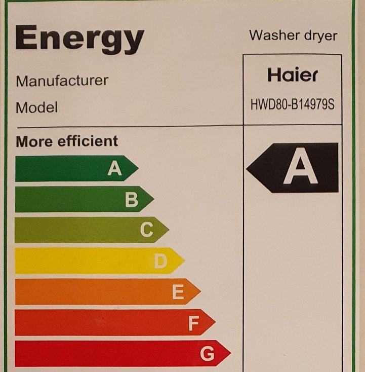 Haier Washer Dryer - A Energy Rating -